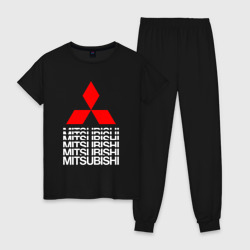Женская пижама хлопок Mitsubishi Мицубиси Митсубиси Мицубиши logo style
