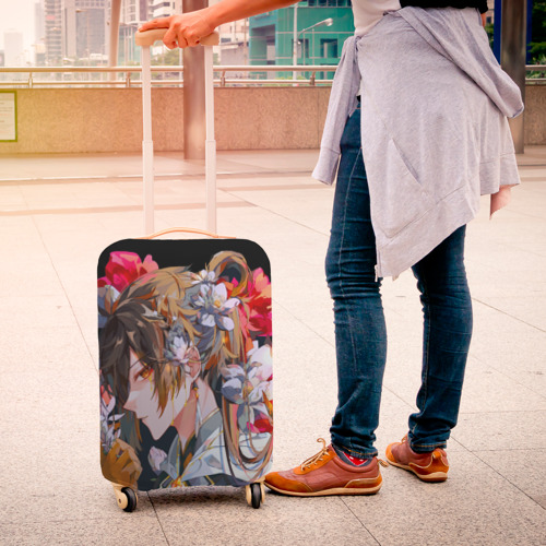 Чехол для чемодана 3D Чжун Ли в цветах Genshin Impact - фото 4