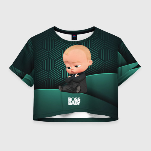 Женская футболка Crop-top 3D Boss  baby , цвет 3D печать