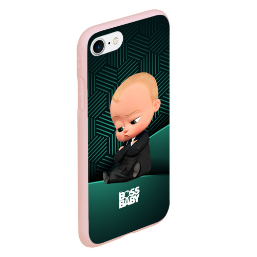 Чехол для iPhone 7/8 матовый с принтом Boss  baby, вид сбоку #3