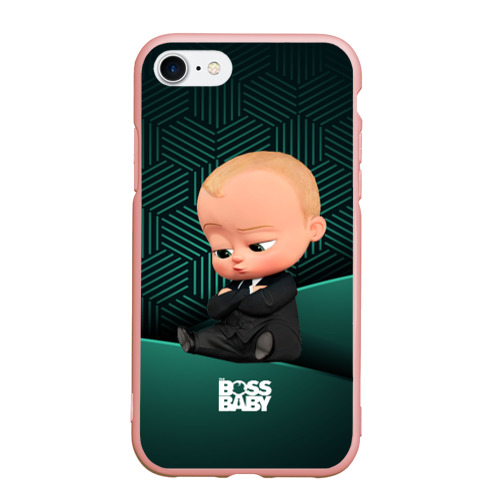 Чехол для iPhone 7/8 матовый с принтом Boss  baby, вид спереди #2