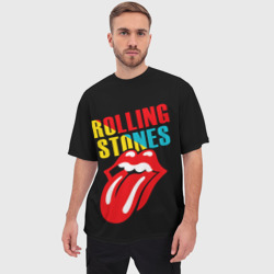 Мужская футболка oversize 3D Роллинг Стоунз Rolling Stones - фото 2