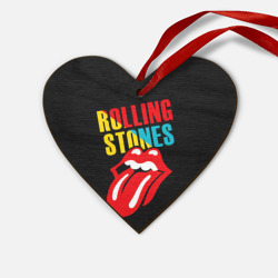 Деревянная игрушка Сердце Роллинг Стоунз Rolling Stones