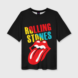 Женская футболка oversize 3D Роллинг Стоунз Rolling Stones