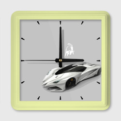 Lamborghini - concept - sketch – Настенные часы квадратные с принтом купить