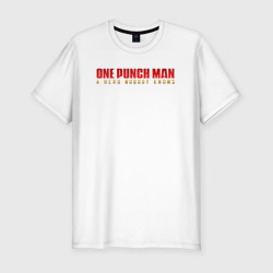 Мужская футболка хлопок Slim One Punch Man a hero nobody knows