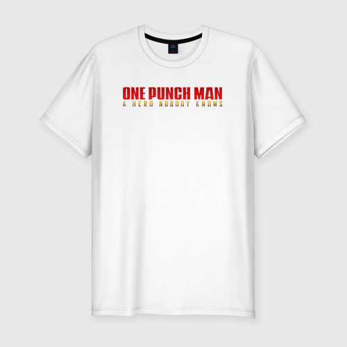 Мужская футболка хлопок Slim One Punch Man a hero nobody knows, цвет белый