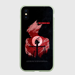Чехол для iPhone XS Max матовый One Punch-Man эпичный Гароу