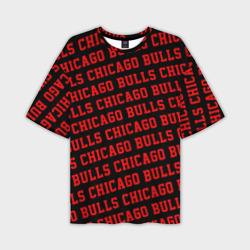 Мужская футболка oversize 3D Чикаго Буллз, Chicago Bulls