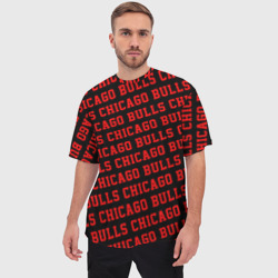 Мужская футболка oversize 3D Чикаго Буллз, Chicago Bulls - фото 2