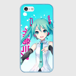 Чехол для iPhone 5/5S матовый Hatsune Miku, Мику Хацунэ