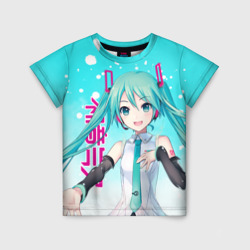 Детская футболка 3D Hatsune Miku, Мику Хацунэ