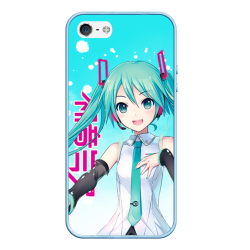 Чехол для iPhone 5/5S матовый Hatsune Miku, Мику Хацунэ