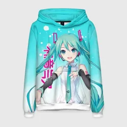 Мужская толстовка 3D Hatsune Miku, Мику Хацунэ