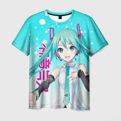 Мужская футболка 3D Hatsune Miku, Мику Хацунэ