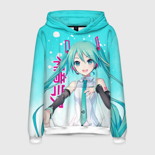 Мужская толстовка 3D Hatsune Miku, Мику Хацунэ, цвет белый