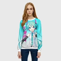 Женский свитшот 3D Hatsune Miku, Мику Хацунэ - фото 2