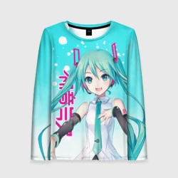 Женский лонгслив 3D Hatsune Miku, Мику Хацунэ