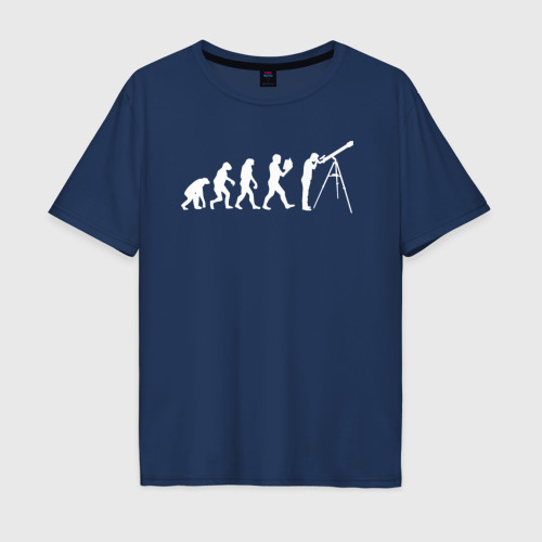 Мужская футболка из хлопка оверсайз с принтом Эволюция астролога, вид спереди №1