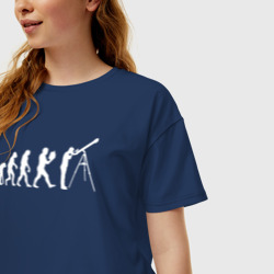 Женская футболка хлопок Oversize Эволюция астролога - фото 2