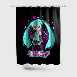 Штора 3D для ванной Мику Хацунэ, Hatsune Miku