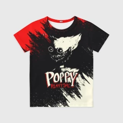 Детская футболка 3D Poppy Playtime Хагги Вагги Поппи плейтайм краска