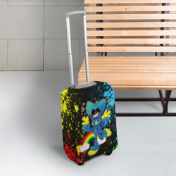 Чехол для чемодана 3D Poppy Playtime Хагги Вагги Поппи плейтайм брызги красок - фото 2