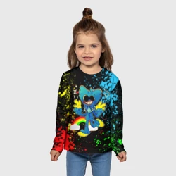 Детский лонгслив 3D Poppy Playtime Хагги Вагги Поппи плейтайм брызги красок - фото 2