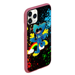 Чехол для iPhone 11 Pro Max матовый Poppy Playtime Хагги Вагги Поппи плейтайм брызги красок - фото 2