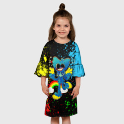 Детское платье 3D Poppy Playtime Хагги Вагги Поппи плейтайм брызги красок - фото 2
