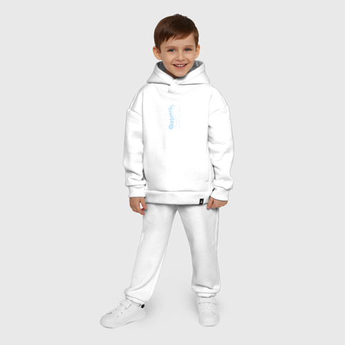 Детский костюм хлопок Oversize Следи за осанкой - выпрями спину, цвет белый - фото 9