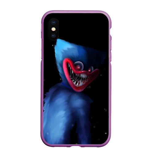 Чехол для iPhone XS Max матовый Хагги Вагги Poppy Playtime Поппи плей тайм, цвет фиолетовый