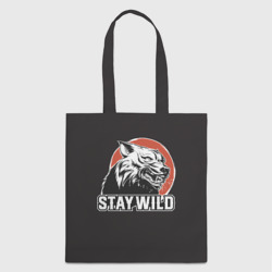 Шоппер 3D Stay wild Волк