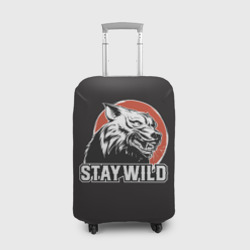Чехол для чемодана 3D Stay wild Волк
