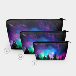 Косметичка 3D Космический лес, елки и звезды - фото 2