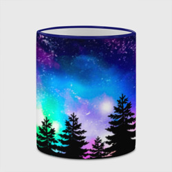 Кружка с полной запечаткой Космический лес, елки и звезды - фото 2