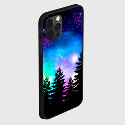 Чехол для iPhone 12 Pro Max Космический лес, елки и звезды - фото 2