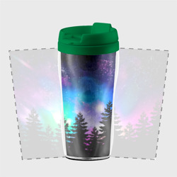 Термокружка-непроливайка Космический лес, елки и звезды - фото 2