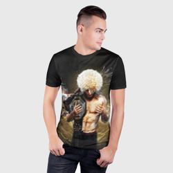 Мужская футболка 3D Slim Хабиб Нурмагомедов с орлом - фото 2