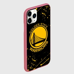 Чехол для iPhone 11 Pro матовый Golden State Warriors: брызги красок - фото 2