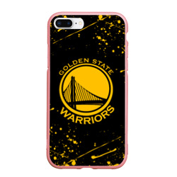 Чехол для iPhone 7Plus/8 Plus матовый Golden State Warriors: брызги красок
