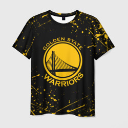 Мужская футболка 3D Golden State Warriors: брызги красок