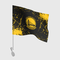 Флаг для автомобиля Golden State Warriors: брызги красок
