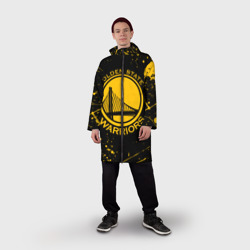 Мужской дождевик 3D Golden State Warriors: брызги красок - фото 2