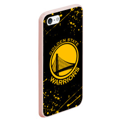 Чехол для iPhone 5/5S матовый Golden State Warriors: брызги красок - фото 2