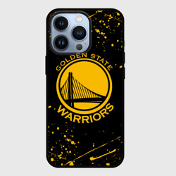 Чехол для iPhone 13 Pro Golden State Warriors: брызги красок