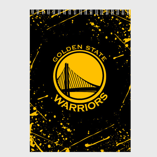 Скетчбук Golden State Warriors: брызги красок, цвет белый