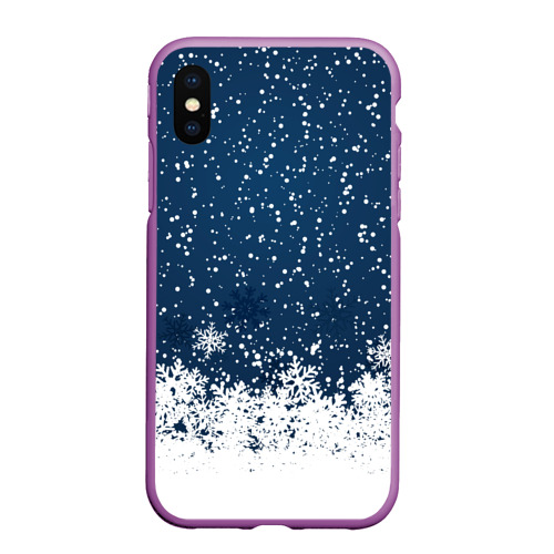 Чехол для iPhone XS Max матовый Snow, цвет фиолетовый