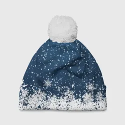 Шапка 3D c помпоном Snow