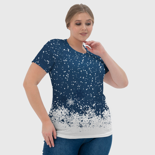 Женская футболка 3D Snow, цвет 3D печать - фото 6